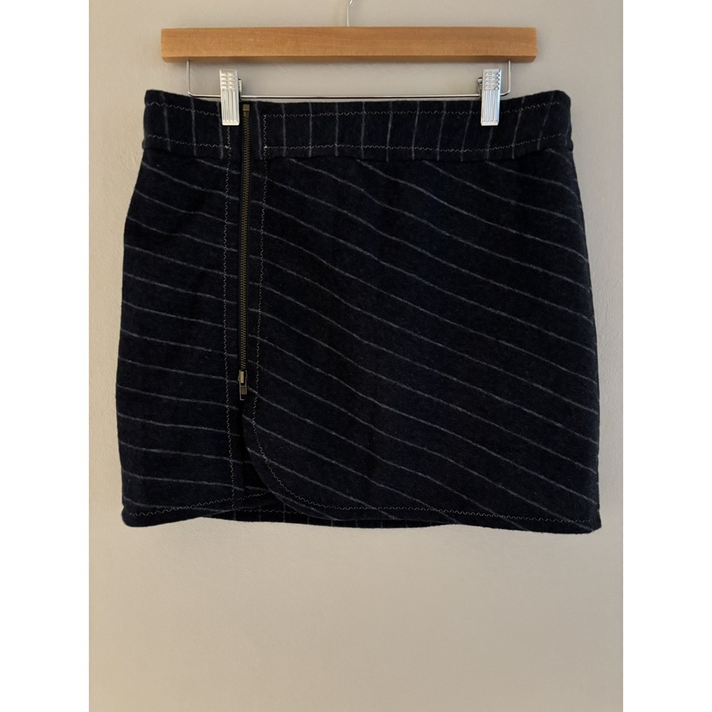 Purnell Santa Barbara Work Wear Zip Skirt Sz 6/28 Wool Blend Cozy Lounge Preppy
